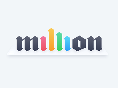 A Million Spreadsheets bar chart data logo spreadsheet typography