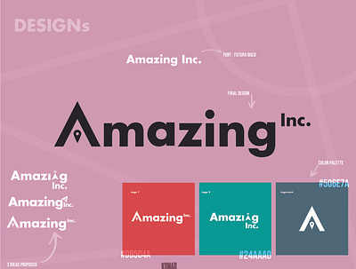 Amazing Inc. logo design brandidentity branding design graphic graphic design illustration logo logomark logos typography