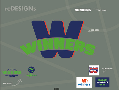 Winners redesigned logo brand brandidentity branding design graphic graphic design illustration logo ui vector