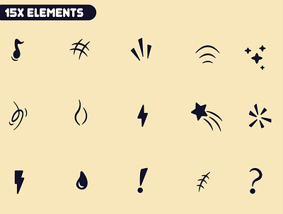 Cartoon Element branding design graphic design illustration logo typography vector