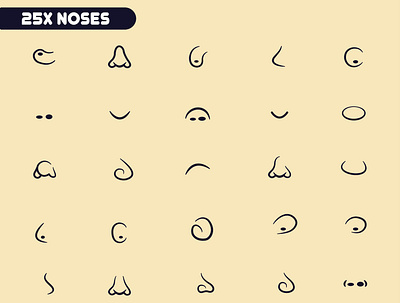 Cartoon Noses branding design graphic design illustration logo typography vector