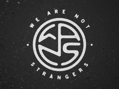 we are not strangers. logo strangers