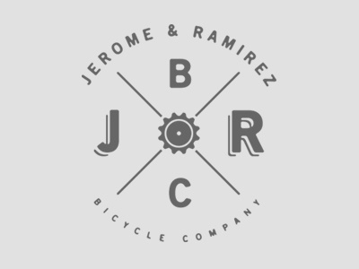 Jerome & Ramirez Bicycle Company bicycle bike gear logo sans serif simple x