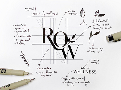 ROW Logo Process branding design logo logo process typography vector