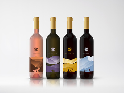 Mountain Range Wine Label Design
