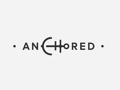 Anchored Logo anchor anchored branding design icon illustration logo type vector