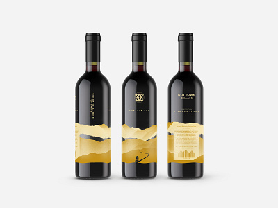 Screen Printed Wine Bottle Label Design