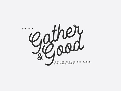 Gather & Good branding design g logo type vector