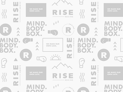 Rise Pattern Design boxing boxing gym branding design icon illustration logo type vector