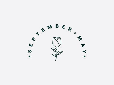 September May Logo branding design flower icon illustration logo modern rose simple type typography vector