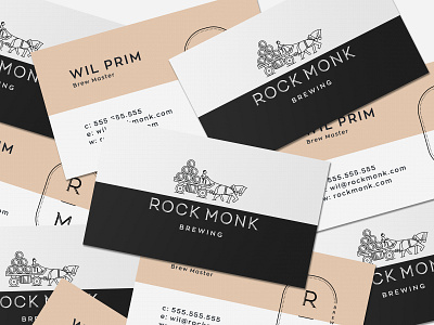 Rockmonkcards branding business cards design icon illustration logo type typography vector
