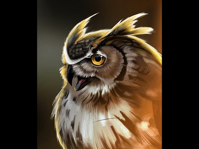 Digital Owl 🦉 animal animal portrait artist artwork bird birds design detail digital digital animal digital art digital artist digital owl digital painting flying illustration owl owl animal portrait 🦉