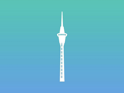 Sky Tower icon iconography illust