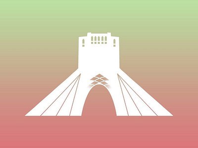 Azadi Tower icon iconography illust
