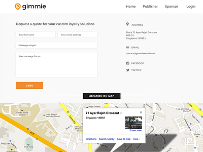 Gimmie Website clean design flat flat ui gimmie interface minimal orange ui ux web website