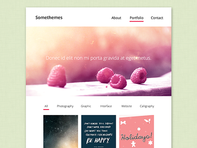 Spring Wordpress Theme clean design flat freelance interface minimal portfolio theme ui ux web wordpress