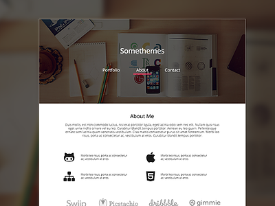 Somethemes - About clean design flat freelance minimal portfolio responsive theme themeforest ui web wordpress