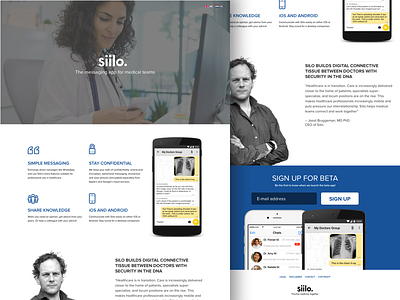 Siilo responsive website UI