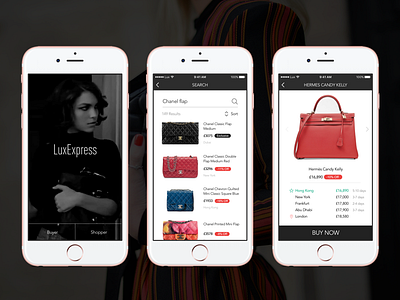 LuxExpress—Uber for Airport Luxury Duty Free clean ecommerce highend interface luxury marketplace mobile premium travel ui user experience ux
