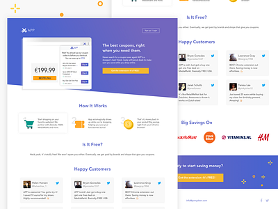 Coupon Chrome Extension Landing Page