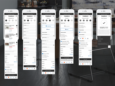 Crate&Barrel Singapore Mobile Checkout checkout ecommerce flow form design furniture localisation localization mobile product design ui userexperience ux