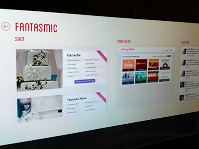 Fantasmic App - Shot Details app clean dribbble flat gallery interface metro minimal portfolio tablet twitter ui windows8