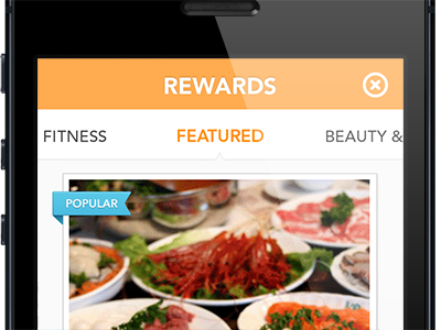 Gimmie Rewards Catalog apple carousel catalog clean game gimmie interface ios iphone list loyalty minimal minimalistic mobile platform popular popup reward rewards sdk ui ux