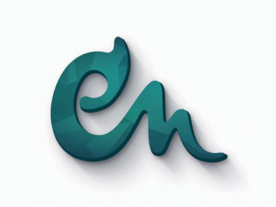 Logo EM - Personal Branding brand green identity initial lettering logo type typography