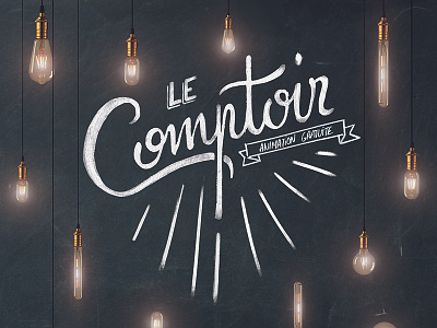 Le Comptoir - Handlettering chalkboard handlettering typography