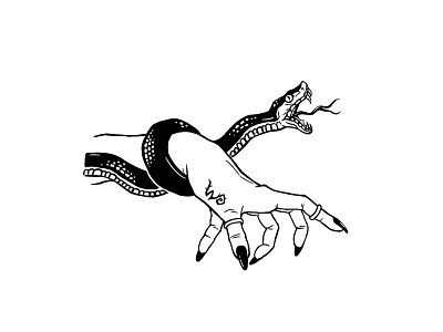 Hand and snake