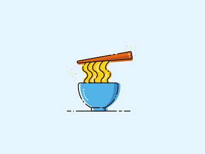 noodle design food icon line noodle simplicity