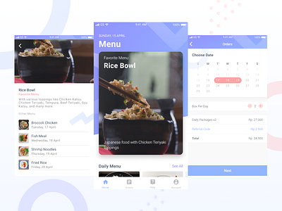 Exploring - Catering App app booking catering clean food home ios menu mobile