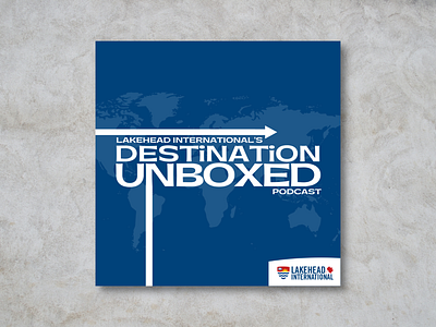 Destination Unboxed Podcast Art branding graphic design logo