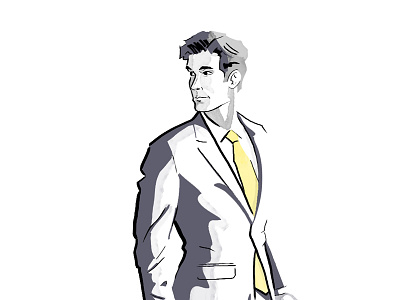 Fashion Style digital painting fashion illustration illustration menswear muted colour ste johnson style tailoring