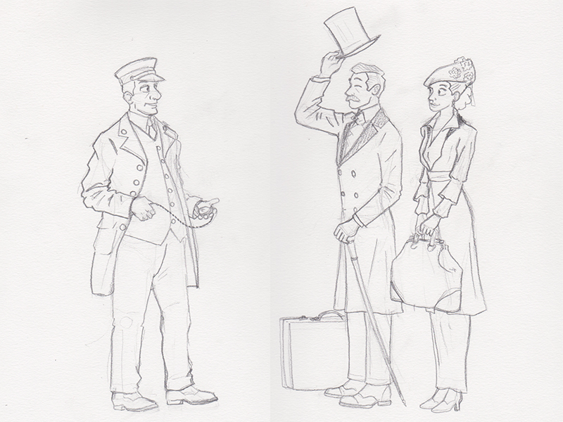 Thanking the deck hand before boarding the RMS Lusitania by Ste on Dribbble