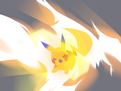 PikachuUUU - Pokemon Playoff cartoon character electricity flat graphic illustration lightning photoshop pikachu pokemon