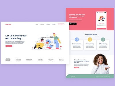 Clean Cruiz Landing Page design lading page typography ui ux website