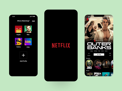 Netflix App animation app black design figma game illustration login movies netflix onboarding red simple splash ui uiux ux watch welcome