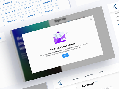 Anim8 Website animation app design email figma game overlay pop up ui ux verification verify web website