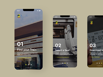 Nigerian Railway App app application black design figma log in mobile mobile app onboarding railway sign in sign up ticketing ui ux walkthrough welcome