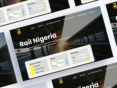 Nigerian Railway Website Hero Section 3d animation app black branding design figma game graphic design hero illustration landing landing page logo motion graphics simple ui ux web website