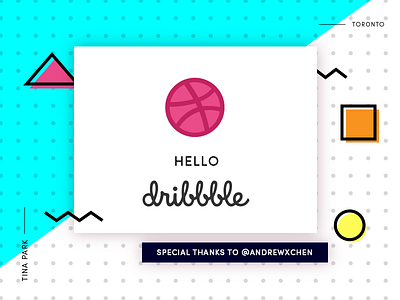 Hello Dribbble! debut geometric memphis