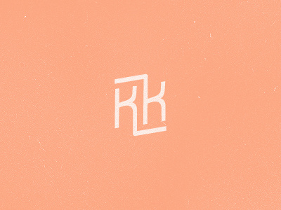 Kat K (KK) initials logo logo mark modern orange photographer photography photography logo type