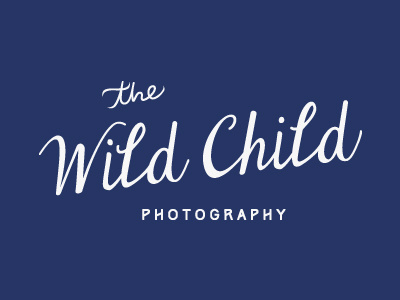 The Wild Child Photography Type blue child enchanting flowy logo photographer photography photography logo script whimsical wild child