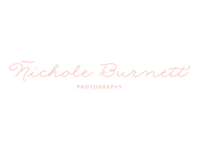 Nichole Burnett Photography Logo crown logo photographer photography pink script wave whimsical