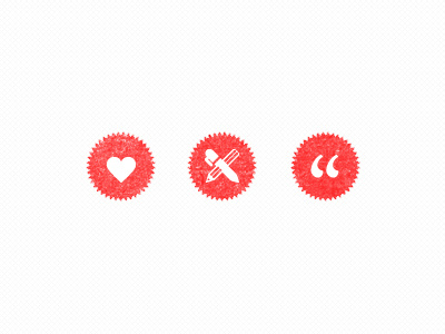 ROR Icons (Re-Design) heart icons minimal re design red texture