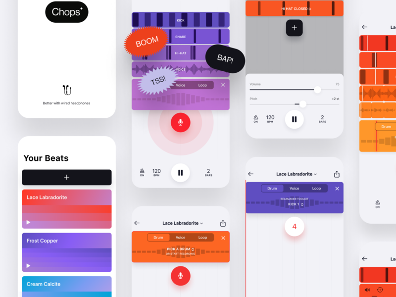 Chops app (2020) ios looper music tracks ui
