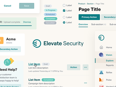 Elevate Security - Design system