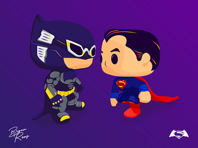 Batman Vs Superman design illustration vector