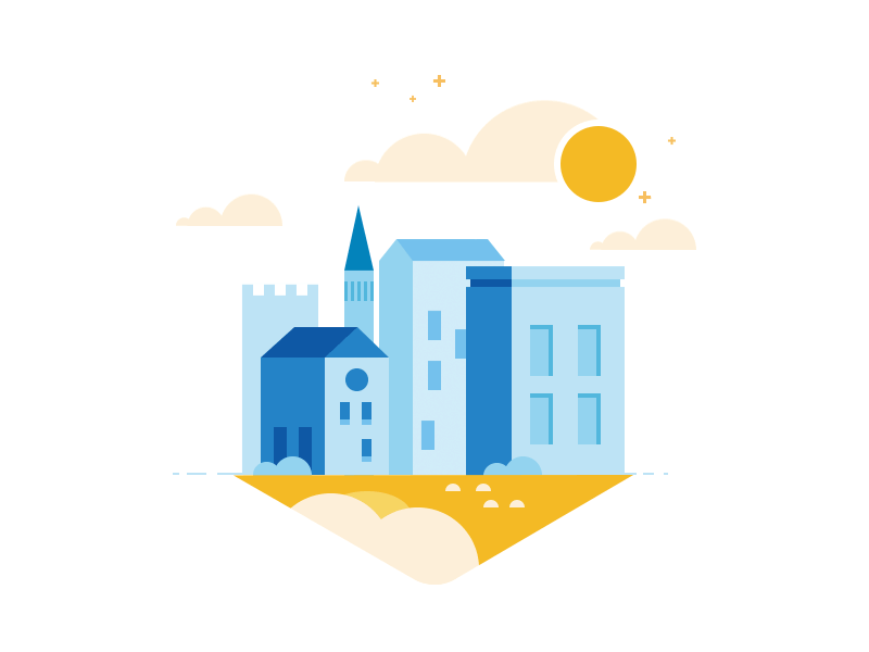 Freedom City after animation dribbble effects gif